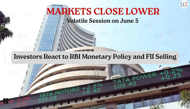 Markets Close Lower on June 5 Stock Market India