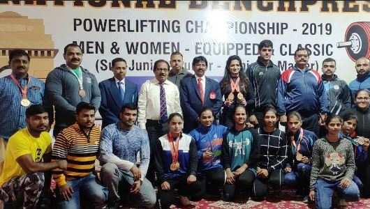 नेशनल बेंच प्रेस चैंपियनशिप में राजस्थान टीम ने 48 पदक जीते