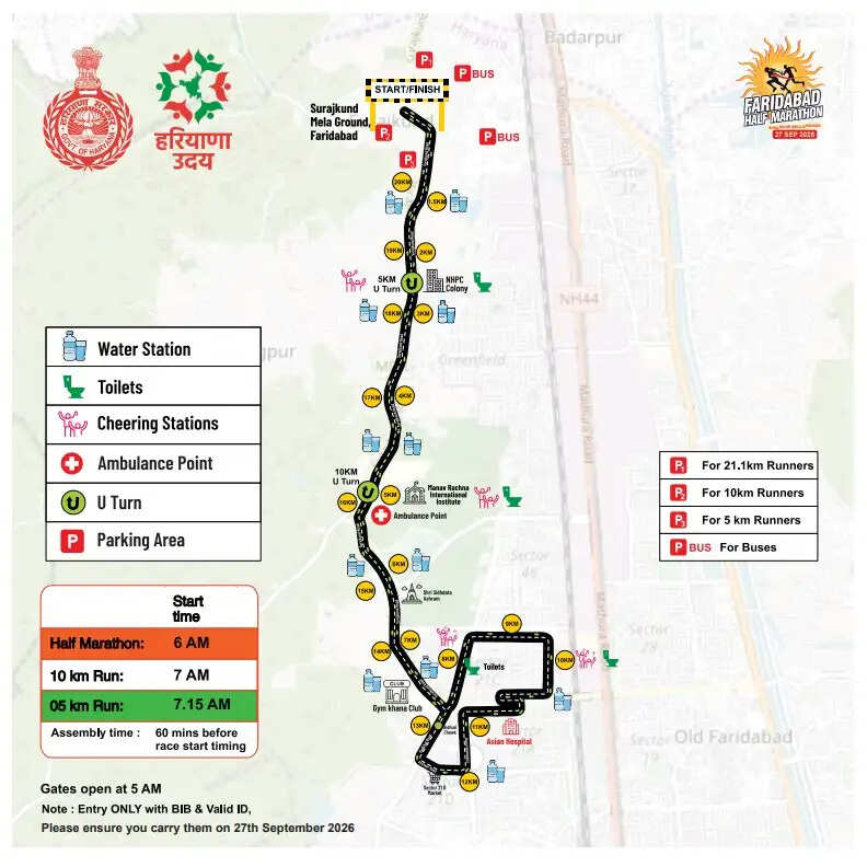 हरियाणा में 27 सितंबर को यहां आयोजित होगी हाफ मैराथन-2026, प्रशासन ने जारी किया पूरा रूटमैप&nbsp;