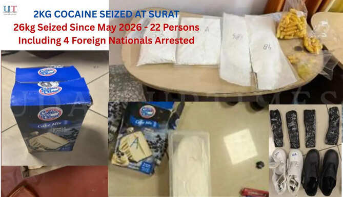 Department of Revenue Intelligence Seizes 2kilo Cocaine in Surat - Nearly 26kilo Since May 2026&nbsp;