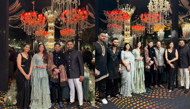 Kuldeep Yadav and Vanshika chose beautiful traditional outfits for the celebration.