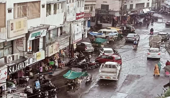 rain in udaipur