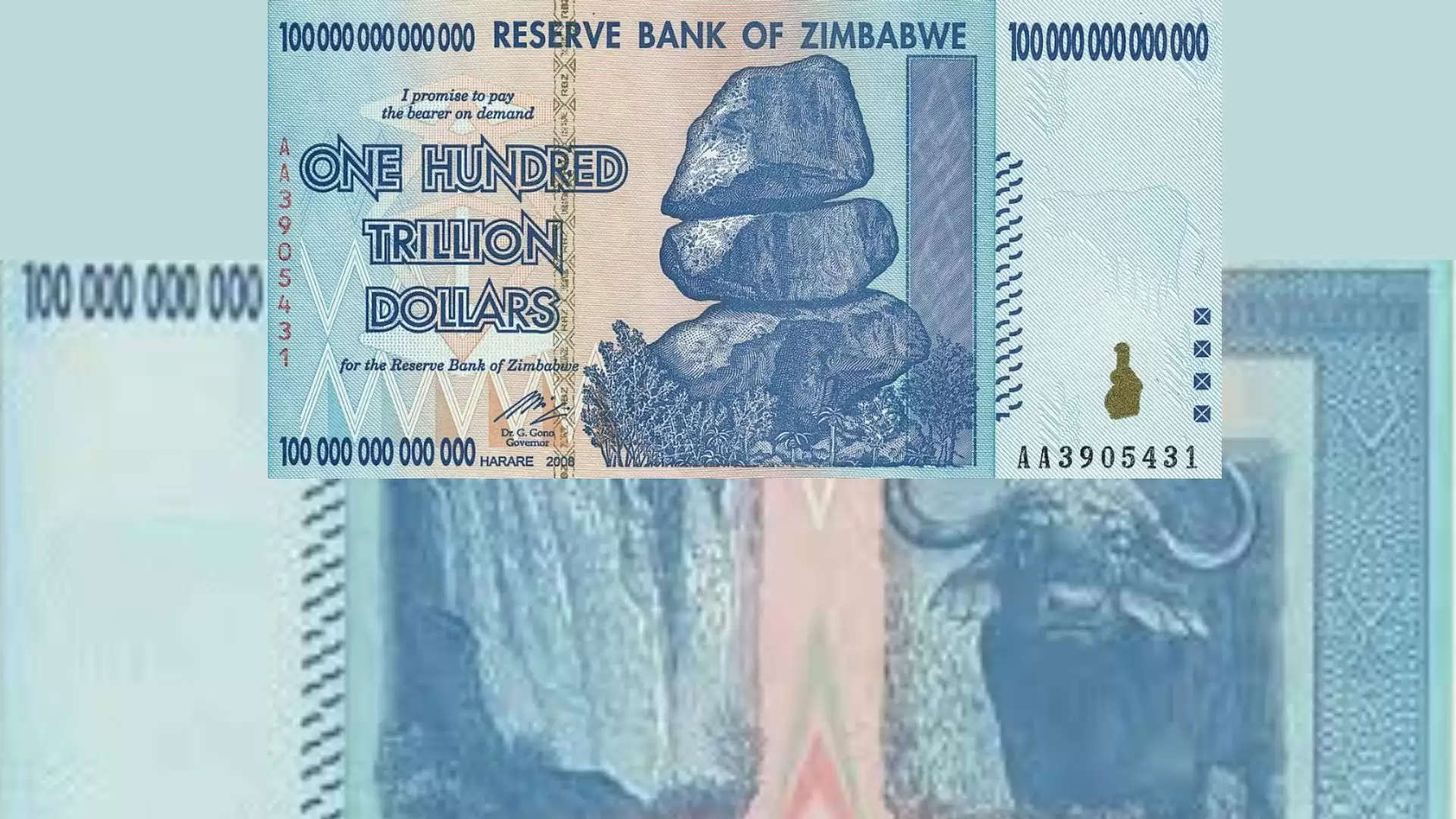 Zimbabwe 100 Trillion Dollar Banknote