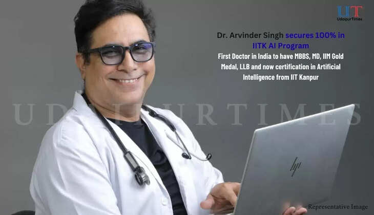 Dr. Arvinder Singh, CMD of Arth Group, sets a milestone in Indian healthcare by completing IIT Kanpur's AI program with 100%. Discover his groundbreaking achievements!