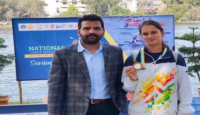 Tanishq Patwa of Udaipur wins Bronze for Rajasthan team at National Kayaking Championship