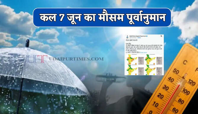 Kal Ka Mousam : देश के 19 राज्यों में बारिश-तूफान के साथ ओले गिरने का अलर्ट ! देखें कल का मौसम पूर्वानुमान