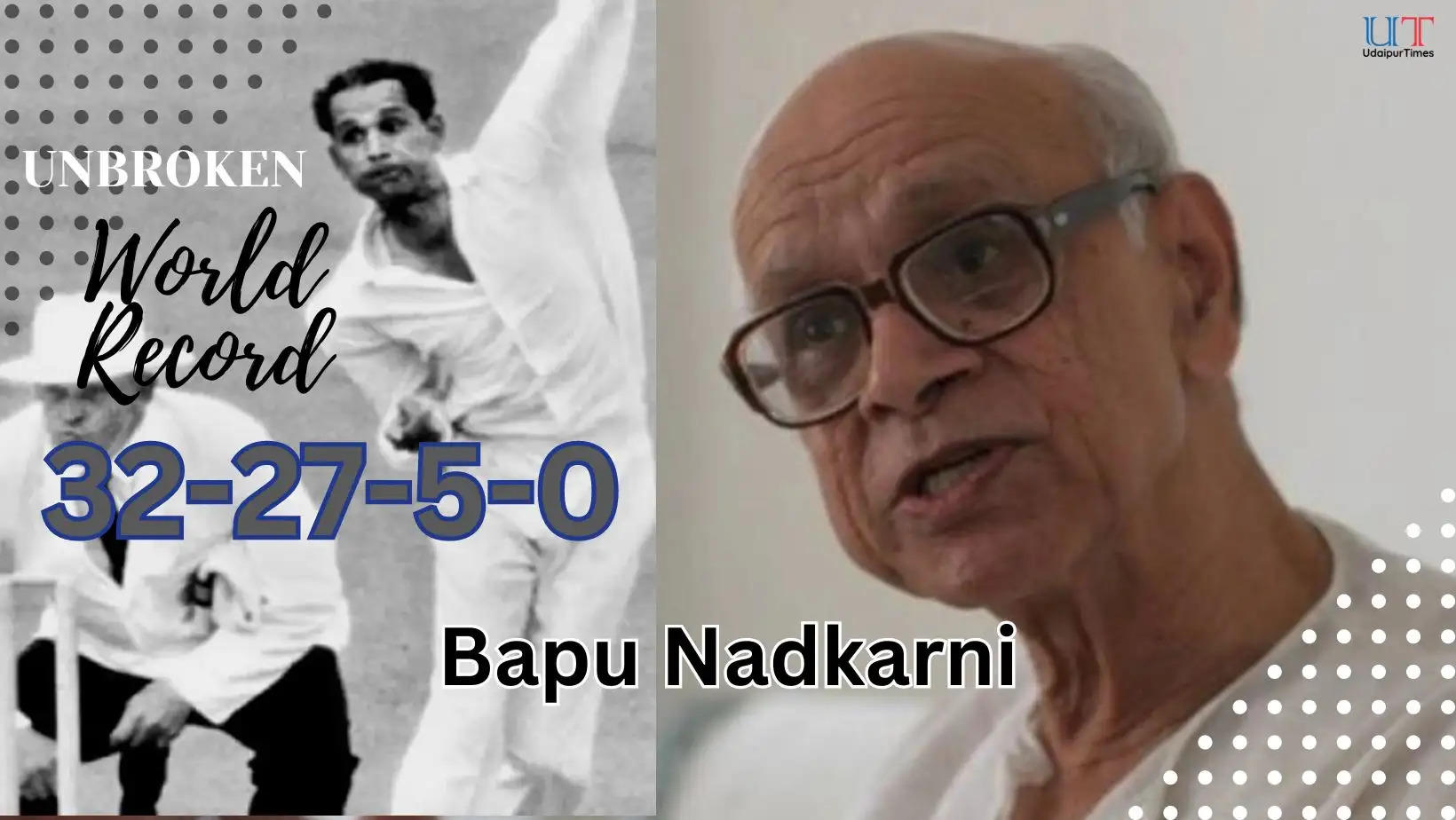 Bapu Nadkarni 4th Death Anniversary. Unbroken World Record in Test Matches
