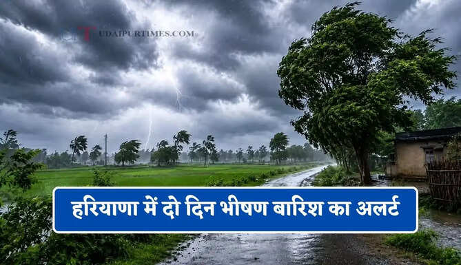 हरियाणा में दो दिन भीषण बारिश का अलर्ट, जाने मौसम विभाग का बड़ा अपडेट&nbsp;