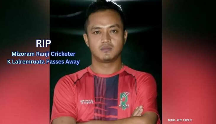Former Mizoram Ranji Trophy cricketer K Lalremruata who passed away after collapsing during a local cricket match
