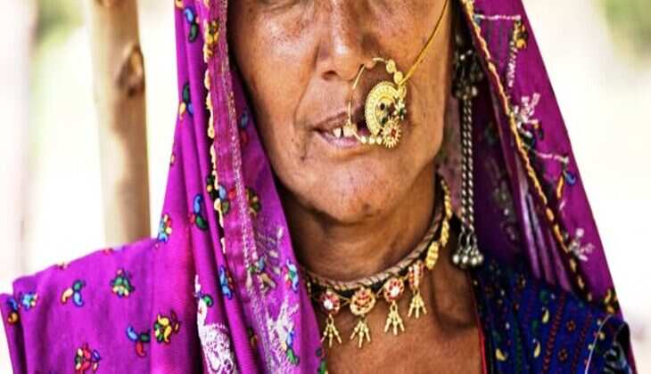 Nose ring snatched from an old woman