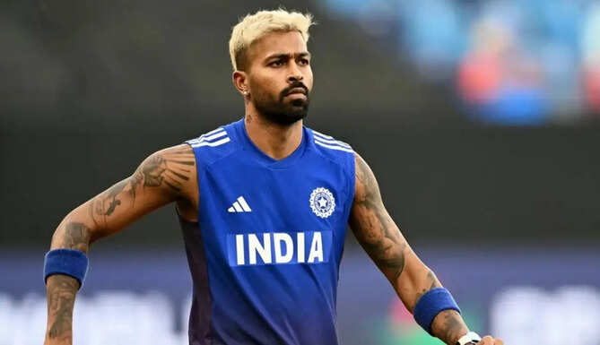 Hardik Pandya during a training session after shifting his training base from Mumbai to Bengaluru near the BCCI Centre of Excellence.