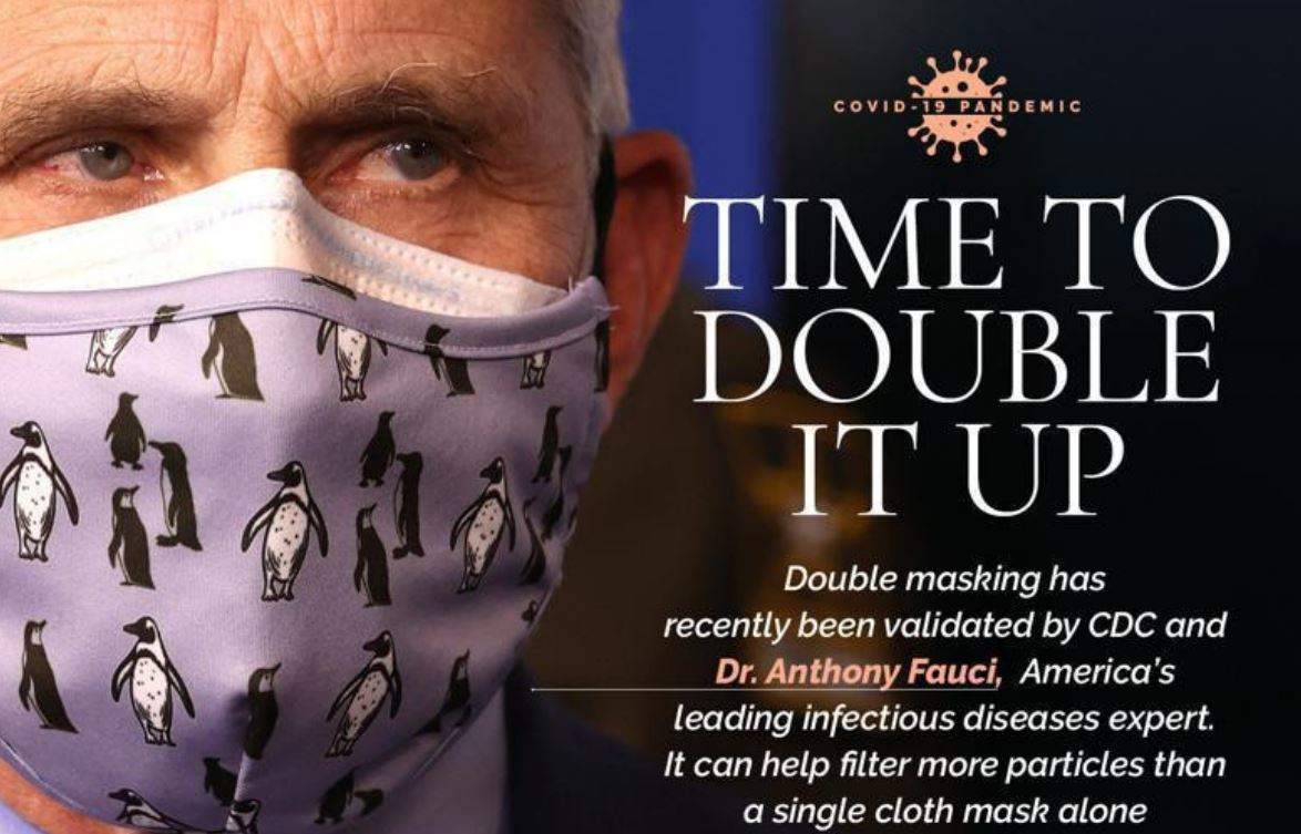Time to Double It Up - Your Mask protects Me, My Mask Protects You
