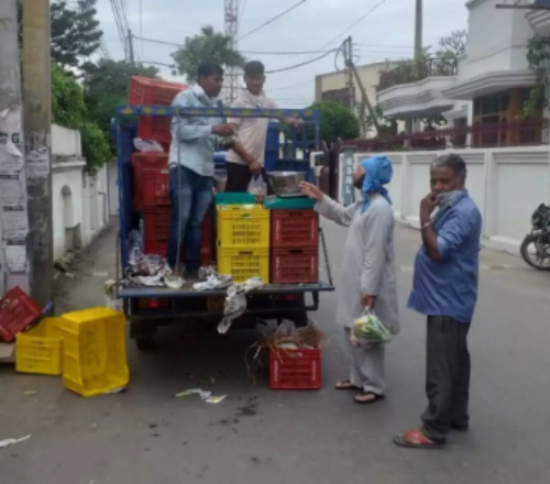 Door-to-door delivery of essentials in Debari