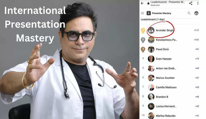 Global Recognition for Presentation Skills as Dr Arvinder Singh of Udaipur tops International Presentation Mastery Skills