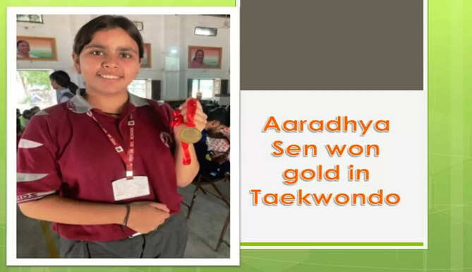 Araddhya Sen won gold in taekwondo