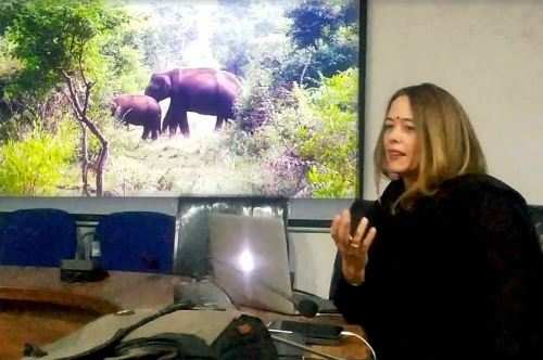 हाथियों व मानवीय संघर्ष पर आधारित फिल्म की हुई स्क्रीनिंग