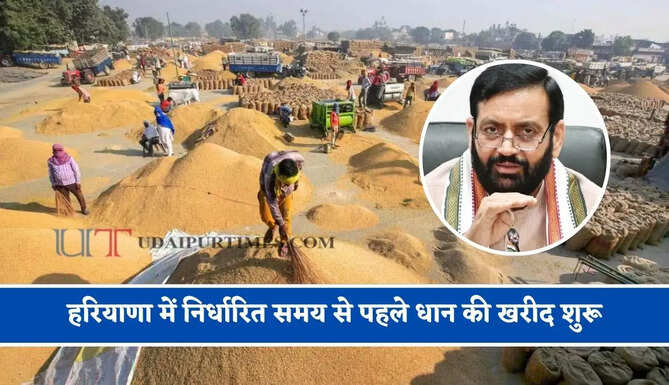 हरियाणा में निर्धारित समय से पहले धान की खरीद शुरू, प्रदेश में 249 मंडियां और खरीद केंद्र स्थापित