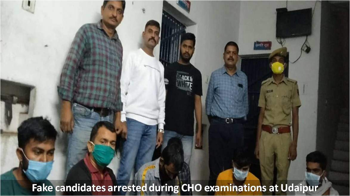 Rs 50000 paid to appear for CHO examination - Rs 4 lakh for the entire deal | SOG arrests 6 people from Udaipur