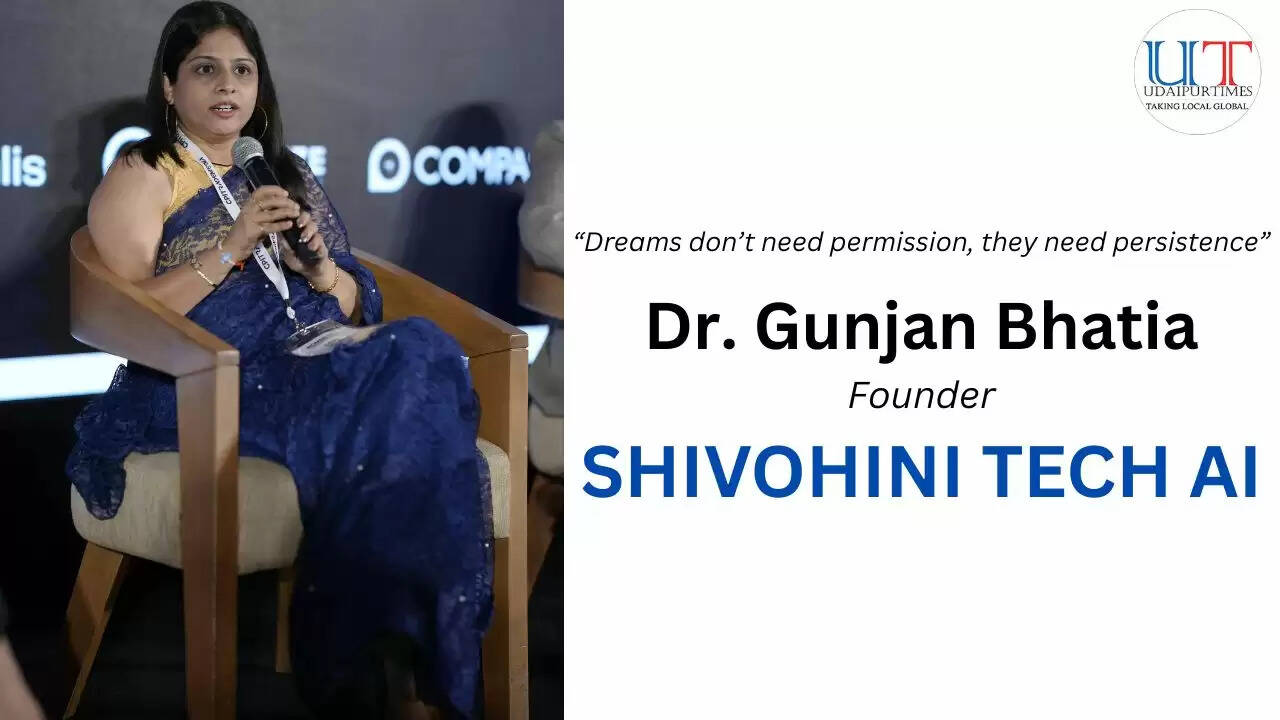 Dr Gunjan Bhatia, Founder of Shivohini TechAI LLP, speaking at the Women in Construction Summit 2025 in Dubai