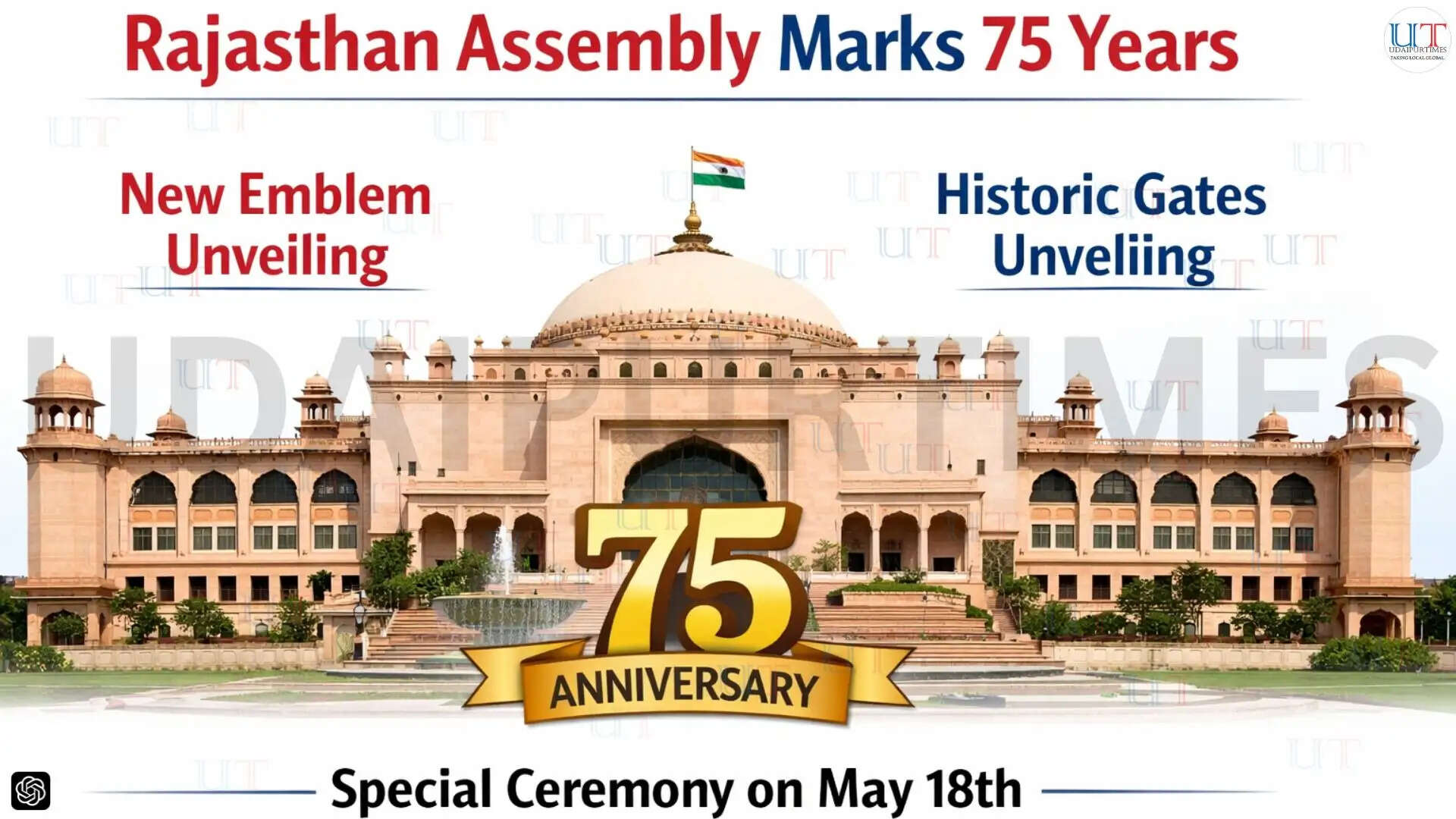 Rajasthan Legislative Assembly marking 75 years with unveiling of new emblem and historic gates in Jaipur