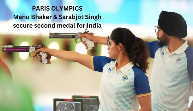 Manu Bhaker  and Sarabjot Singh  secure second medal for India at Paris Olympics 2024