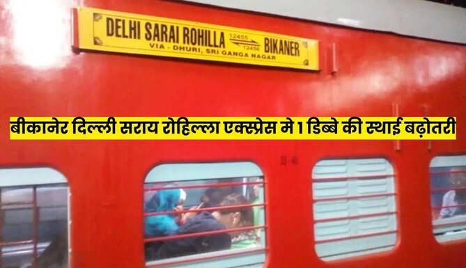 12455/12456 delhi Bikaner Delhi superfast express