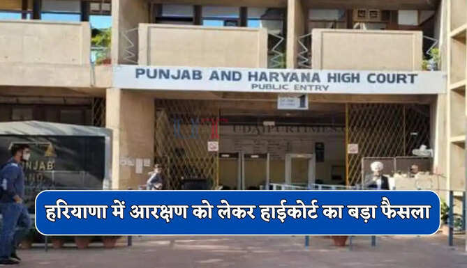 हरियाणा में भर्ती प्रक्रियाओं में आरक्षण को लेकर हाईकोर्ट का बड़ा फैसला, अब नहीं मिलेगा ये लाभ