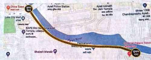 60 feet road to come up from Ayad bridge to Subhashnagar