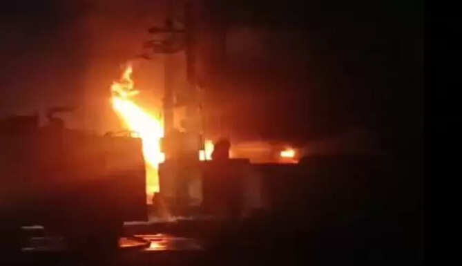 fire at chemical godown