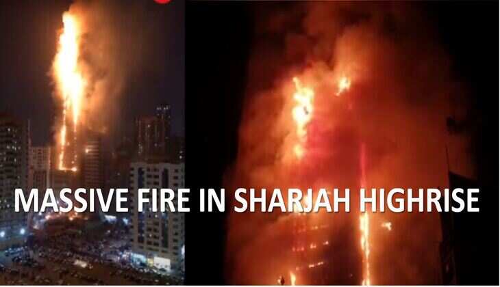 Massive fire breaks out in residential tower in Sharjah - Al Nahda
