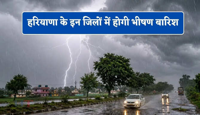 हरियाणा के इन जिलों में होगी भीषण बारिश, मौसम विभाग ने जारी किया अलर्ट&nbsp;