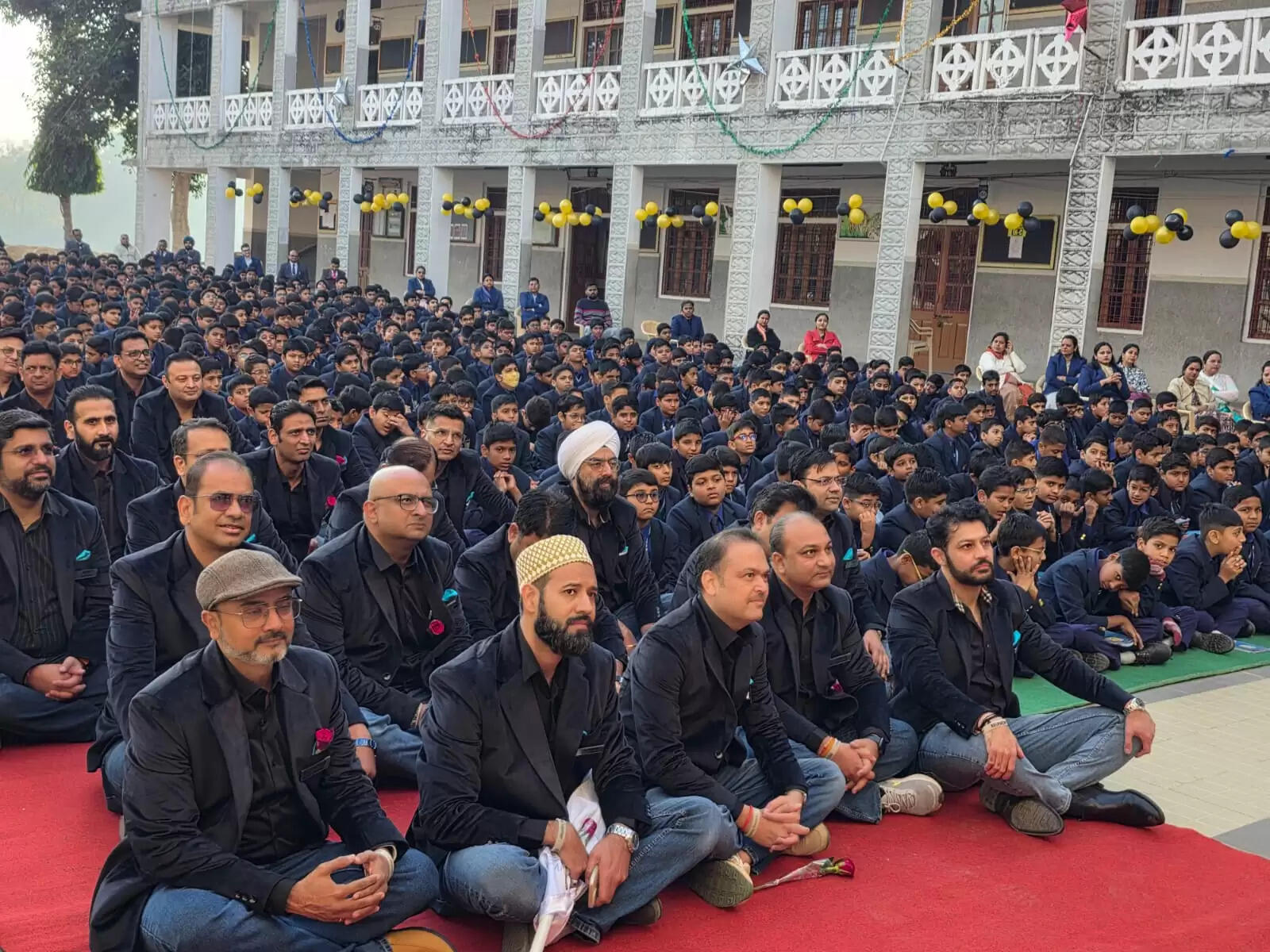 Alumni of St Paul’s Senior Secondary School Udaipur 1999 batch during reunion on campus