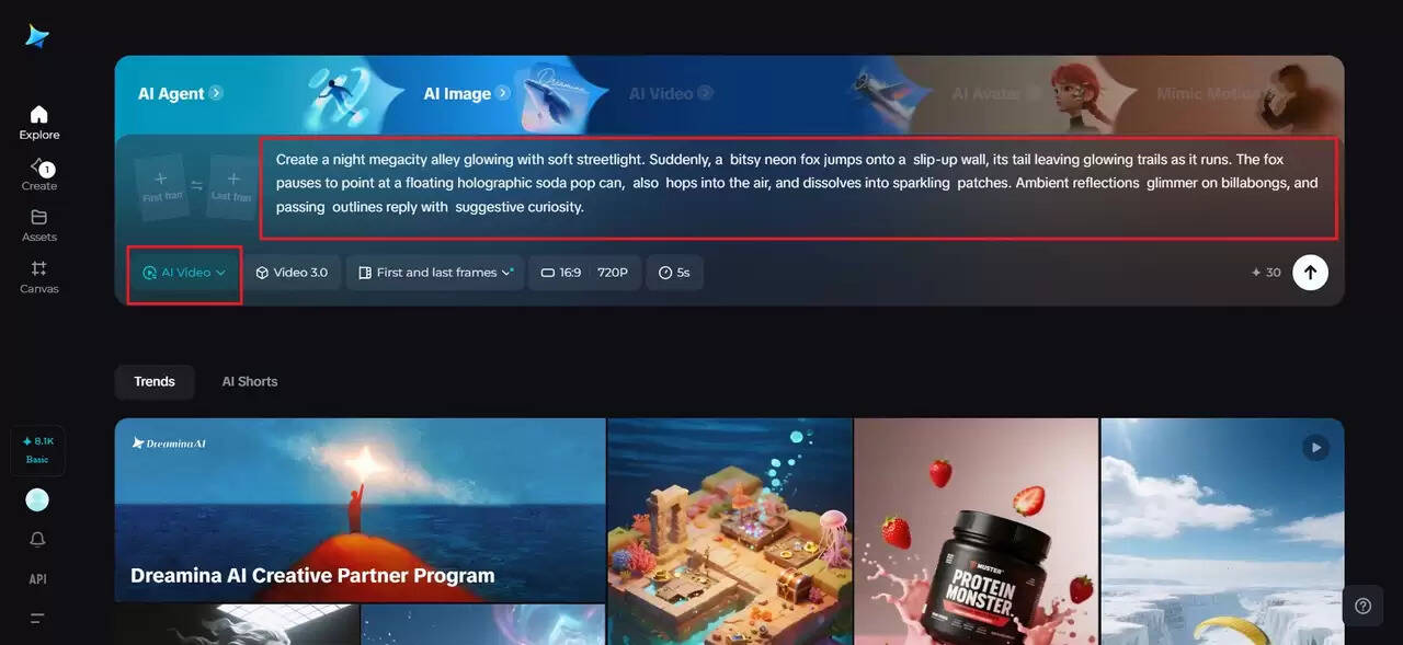 Illustration of micro-moment advertising with AR billboards and animated projections transforming a futuristic city street using AI-generated visuals