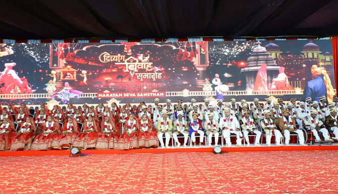 43rd Free Mass Wedding for the Differently Abled in Udaipur organised by the Narayan Seva Sansthan