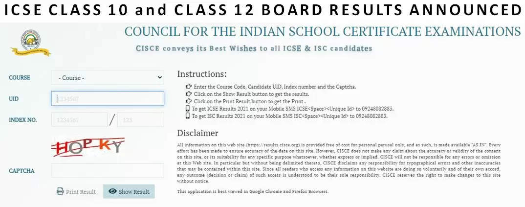 ICSE Class 10 Board Results How to check board exam results ISCE