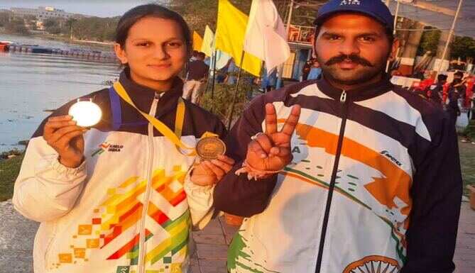राष्ट्रीय कायाकिंग में उदयपुर की तनिष्क पटवा का जलवा