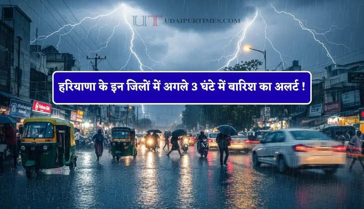 हरियाणा&nbsp;के इन जिलों में अगले 3 घंटे में बारिश का अलर्ट ! देखें विभाग की&nbsp;ताजा अपडेट&nbsp;