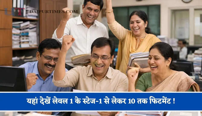यहां देखें लेवल 1 के स्टेज-1 से लेकर 10 तक फिटमेंट ! DA, HRA, TPTA के साथ पूरा सैलरी ब्रेकअप