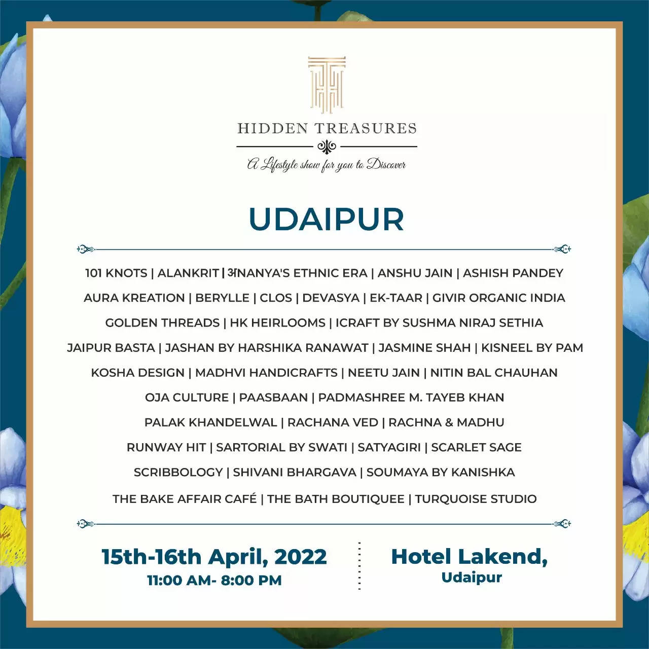 Hidden Treasures Event at Udaipur Hotel Lakend fashion clothing accessories, swati, 