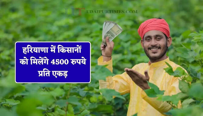 हरियाणा में किसानों को मिलेंगे 4500 रुपये प्रति एकड़, ऐसे करें आवेदन&nbsp;