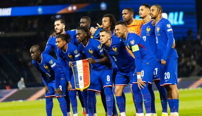 Kylian Mbappe and France players during preparations for the FIFA World Cup 2026 campaign.