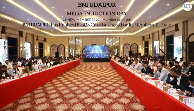 BNI Udaipur Has Facilitated Business Worth More Than ₹ 400Cr for its Members: ₹ 7.6 Cr on Mega Induction Day