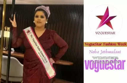 Neha Wins Mrs Voguestar India Udaipur Award