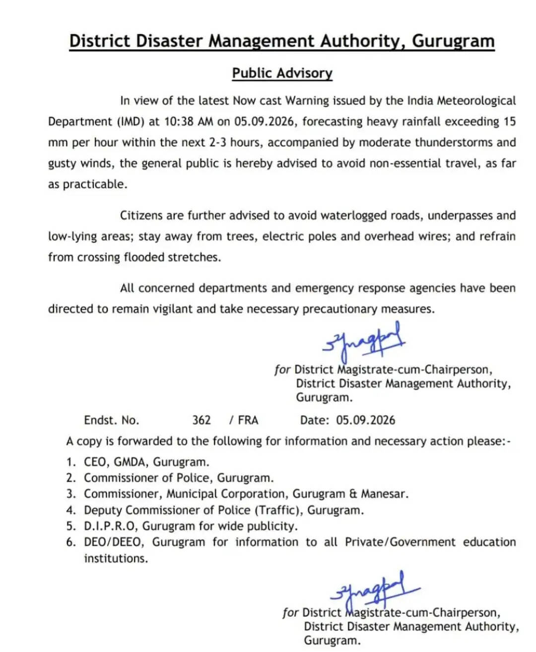 हरियाणा के गुरुग्राम जिले में वर्क फ्रॉम होम के आदेश !