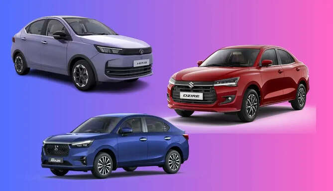 Comparison of Tata Aeris, Maruti Suzuki Dzire and Honda Amaze covering prices, features, engine performance and dimensions.