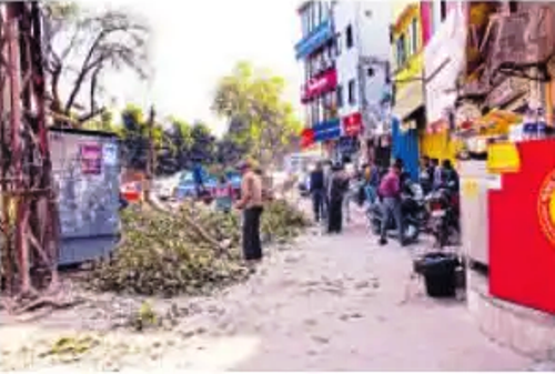Encroachments removed from Durga Nursery road
