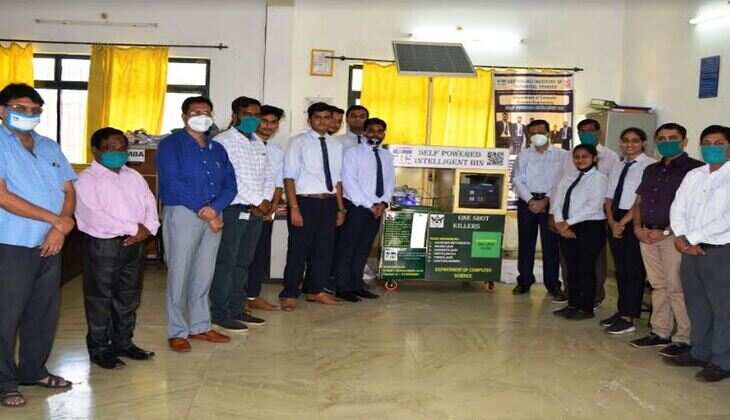 गिट्स के छात्रों ने भारत के स्मार्ट सिटीज को ध्यान मे रखते हुए बनाया सेल्फ-पावर्ड इन्टेलिजन्ट डस्टबिन