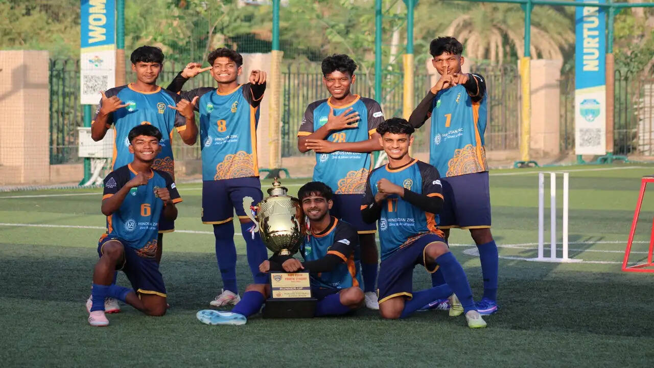 Hindustan Zinc’s Zinc Football Academy players celebrating football achievements on World Football Day in Rajasthan