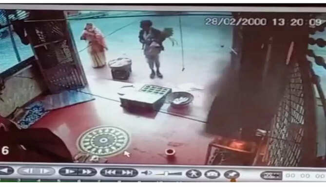 Fire at Mandir
